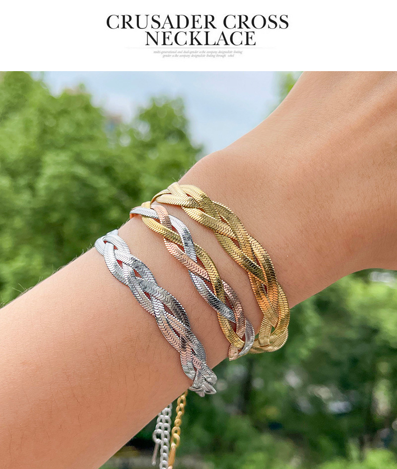 Fashion Gold Titanium Steel Snake Chain Twist Wrap Bracelet,Bracelets