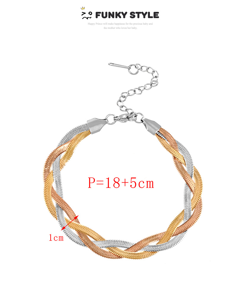 Fashion Gold Titanium Steel Snake Chain Twist Wrap Bracelet,Bracelets