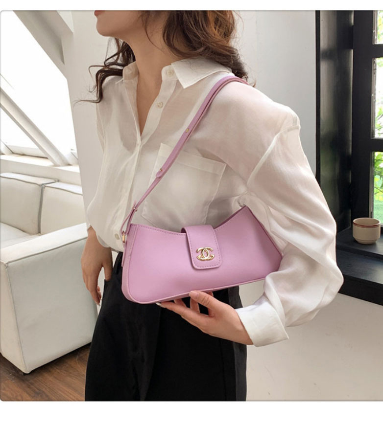 Fashion Purple Pu Flap Crossbody Bag,Shoulder bags