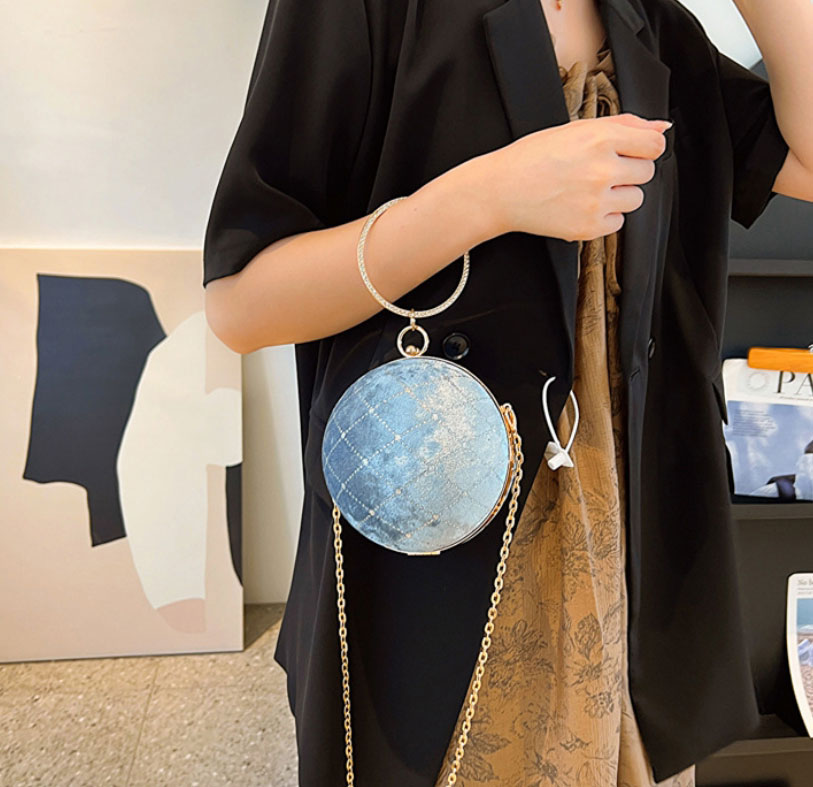 Fashion Green Pu Suede Rhombus Spherical Messenger Bag,Shoulder bags