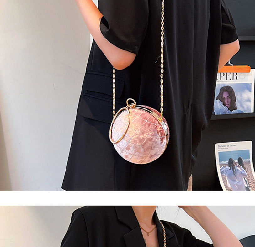 Fashion Brown Pu Suede Rhombus Spherical Messenger Bag,Shoulder bags