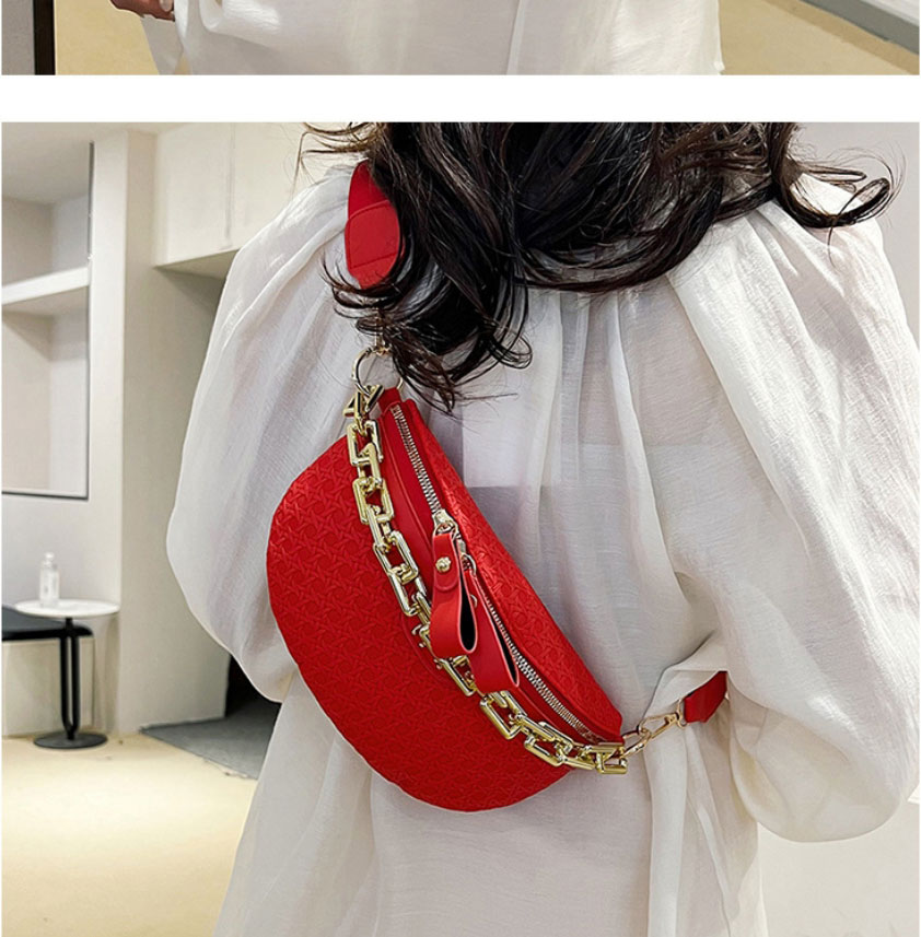 Fashion Red Pu Pizzeria Large Capacity Messenger Bag,Shoulder bags