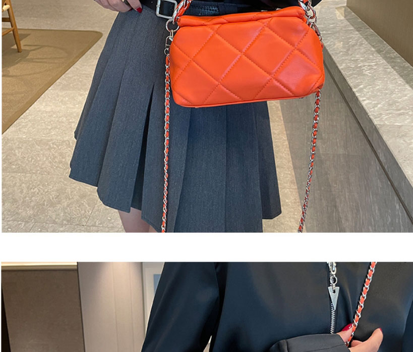 Fashion Red Pu Rhombus Large Capacity Messenger Bag,Shoulder bags