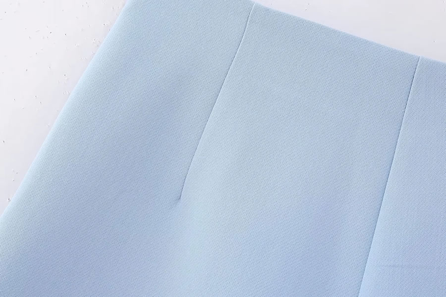 Fashion Blue Woven Slit Culottes,Shorts