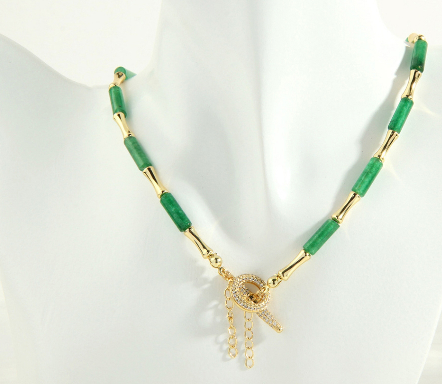 Fashion White Pine Mixed Color Beaded Geometric Necklace,Crystal Necklaces