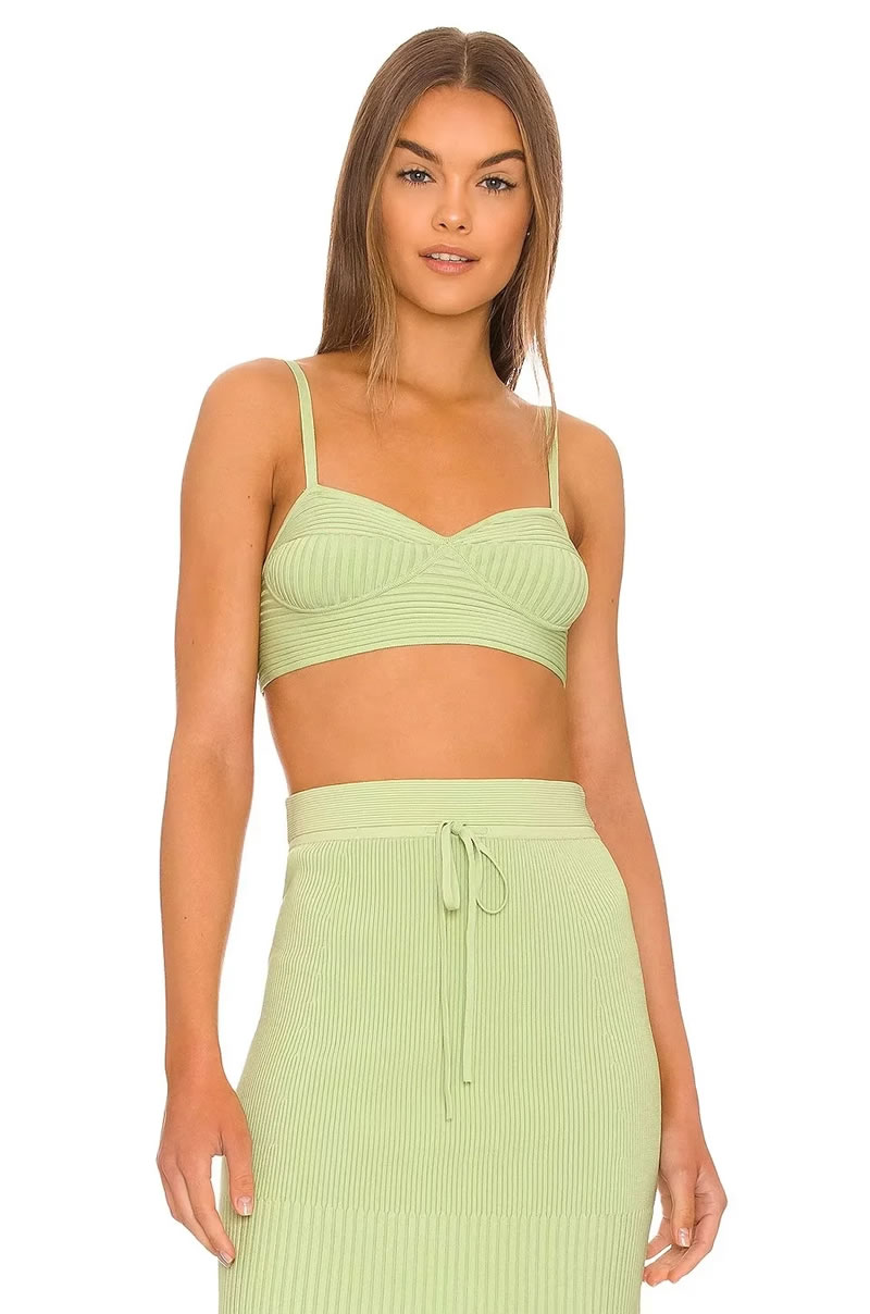 Fashion Green Solid Color Knitted Vest,Tank Tops & Camis