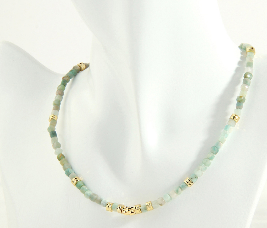Fashion Tianhe Stone Semi-precious Beaded Geometric Necklace,Crystal Necklaces