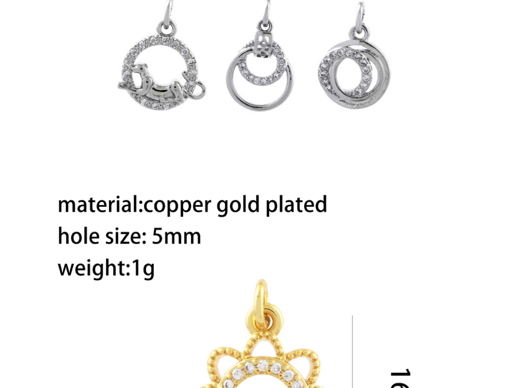 Fashion 15# Gold-plated Copper Diamond Geometric Diy Accessories,Jewelry Findings & Components
