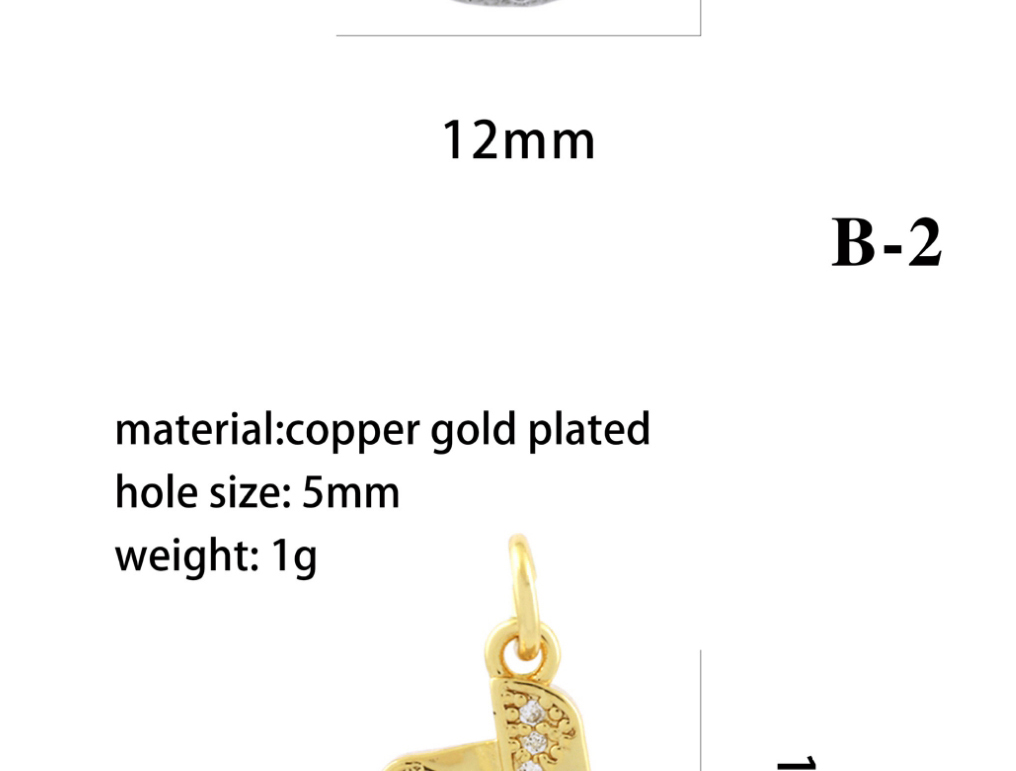 Fashion 9# Gold-plated Copper Diamond Geometric Diy Accessories,Jewelry Findings & Components