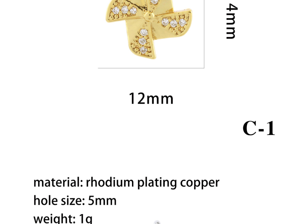 Fashion 19# Gold-plated Copper Diamond Geometric Diy Accessories,Jewelry Findings & Components