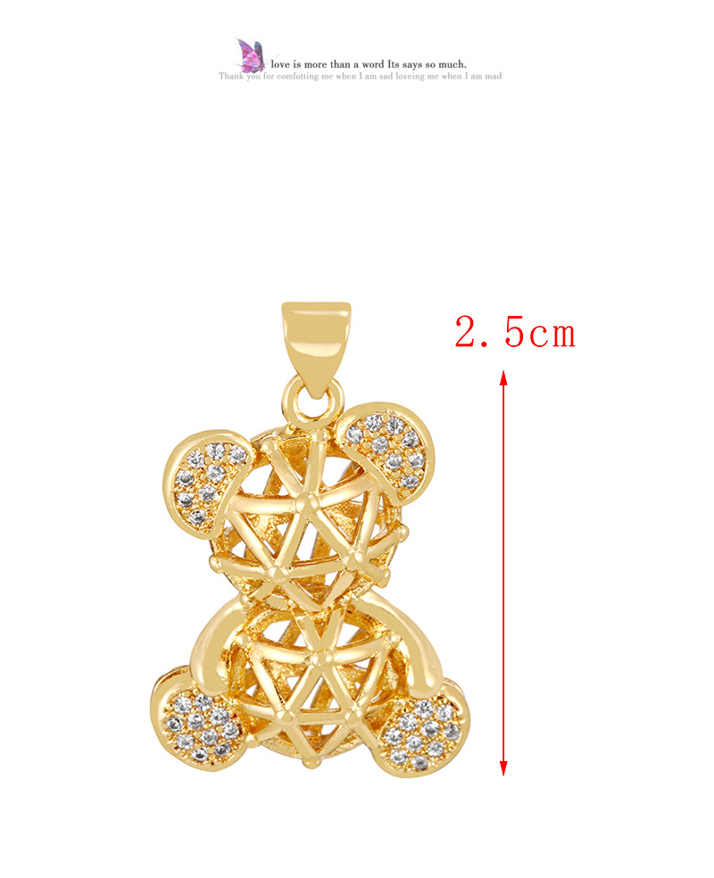 Fashion Golden 3 Copper Inlaid Zircon Boys Pendant Accessory,Jewelry Findings & Components