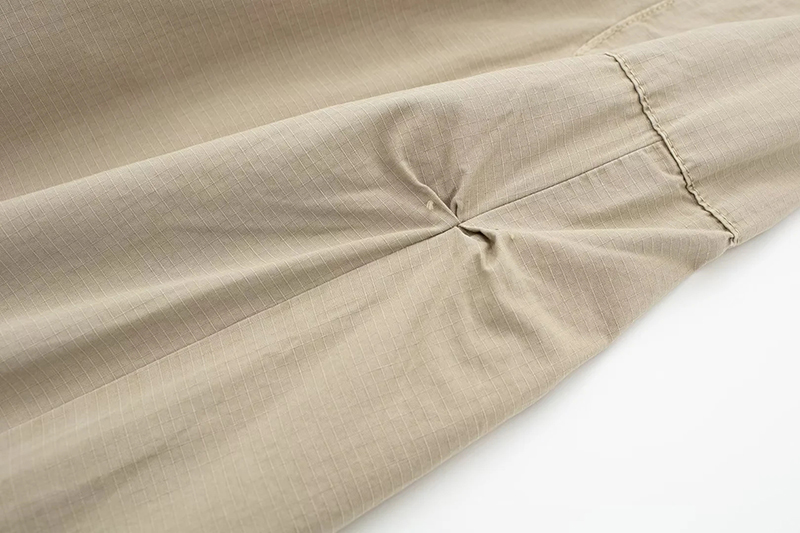Fashion Khaki Blended Multi-pocket Skirt,Skirts