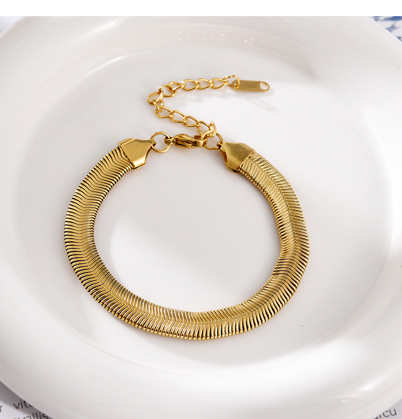 Fashion Gold Titanium Chain Snake Chunky Chain Bracelet,Bracelets