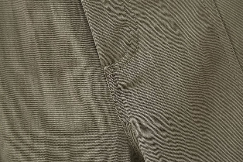 Fashion Dark Gray Woven Straight-leg Trousers,Pants