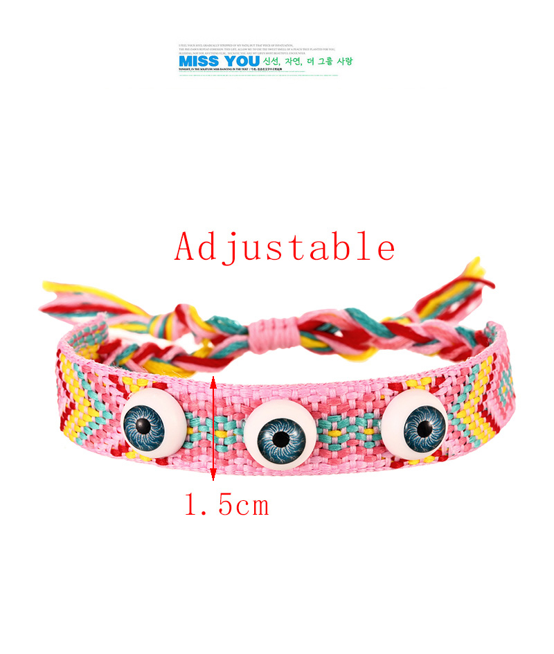 Fashion Color 3 Resin Eye Woven Motif Tassel Bracelet,Fashion Bracelets