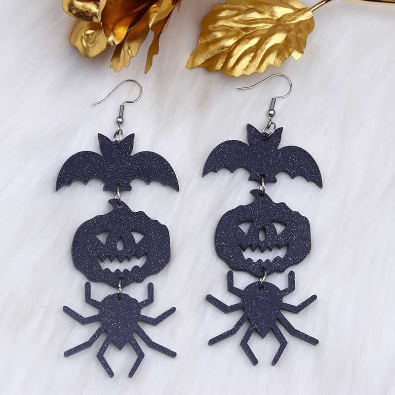 Fashion Black Pumpkin Acrylic Pumpkin Earrings,Drop Earrings