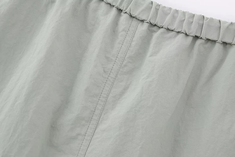 Fashion Grey Woven Tie Culottes,Shorts