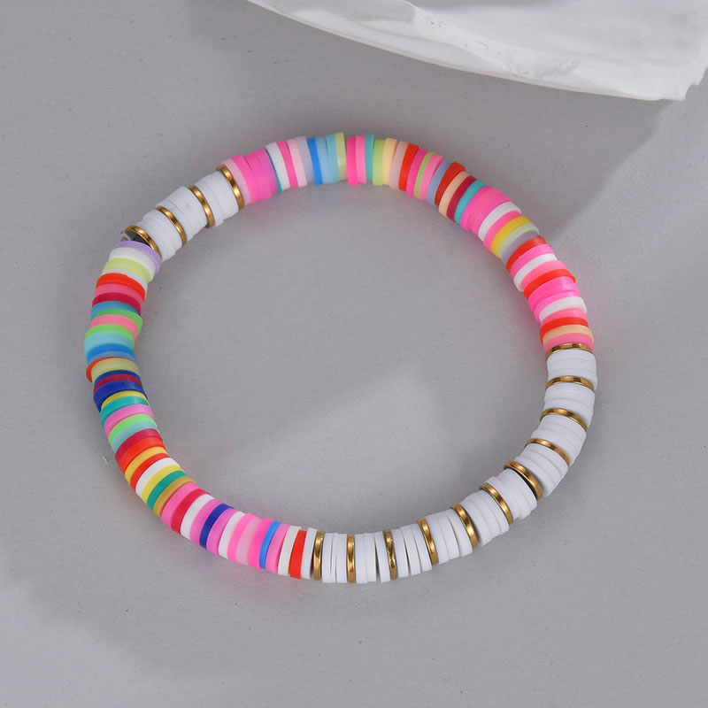 Fashion Color Multicolored Clay Panel Beaded Bracelet,Fashion Bracelets
