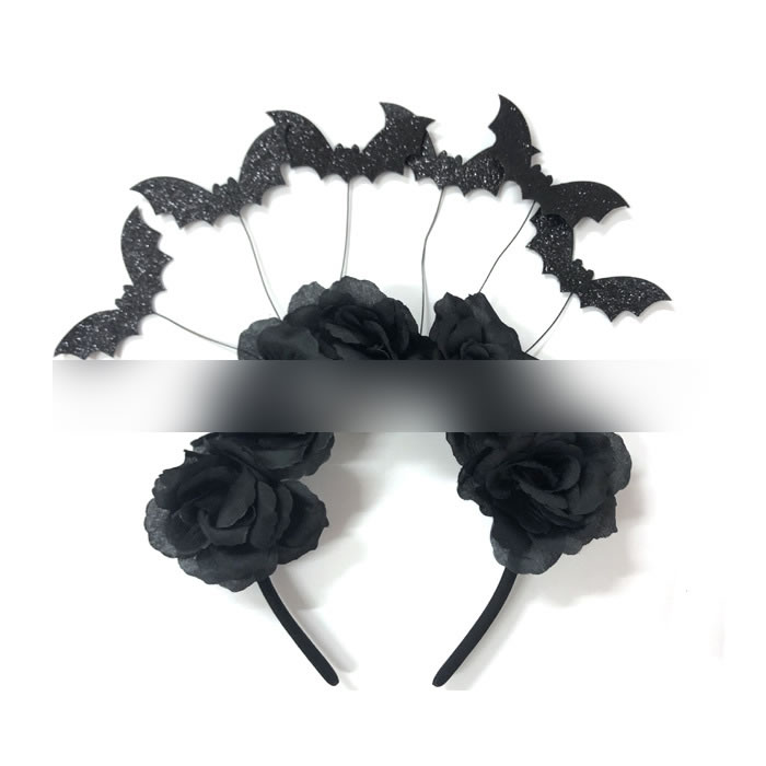 Fashion Bat Style Non-woven Black Rose Bat Spider Headband,Head Band