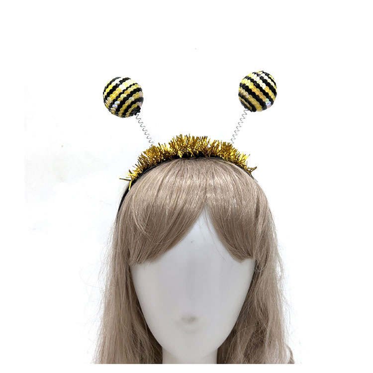 Fashion Bee Sphere Sequined Three-dimensional Ball Headband,Head Band