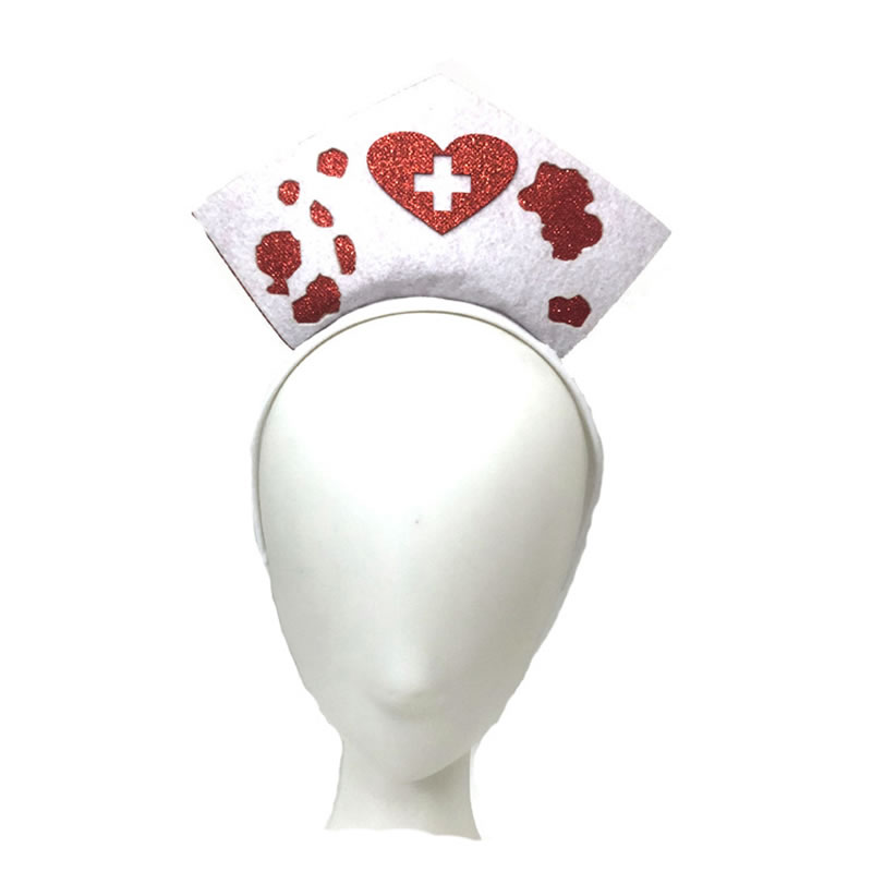 Fashion White Felt Nurse Cap Headband,Head Band