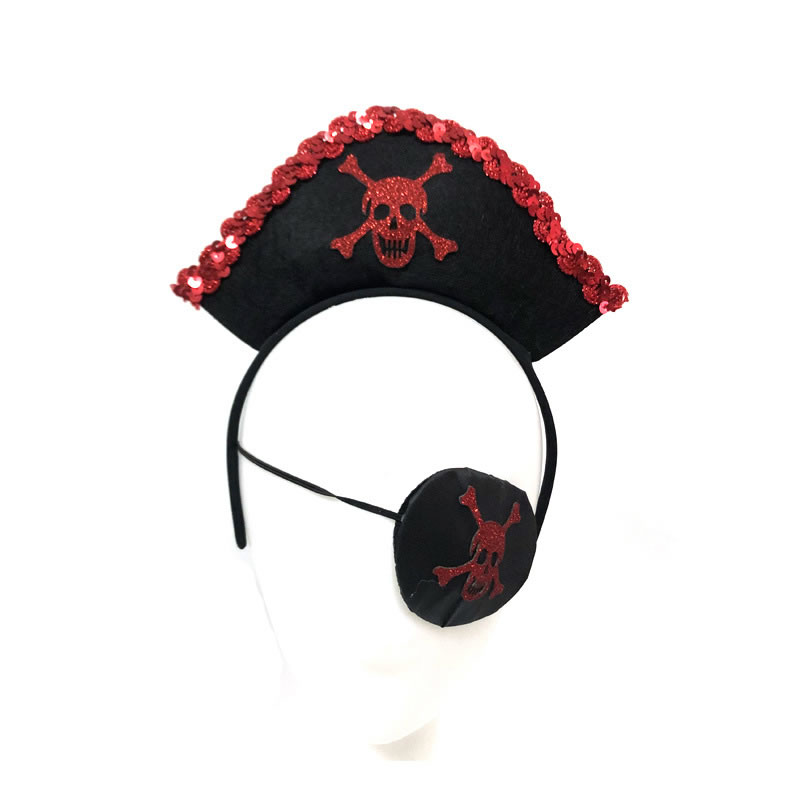 Fashion Headband + Eye Mask Wavy Lace Skull Headband,Head Band