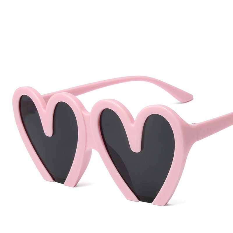 Fashion Gray Frame Blue Ac Heart Sunglasses,Women Sunglasses