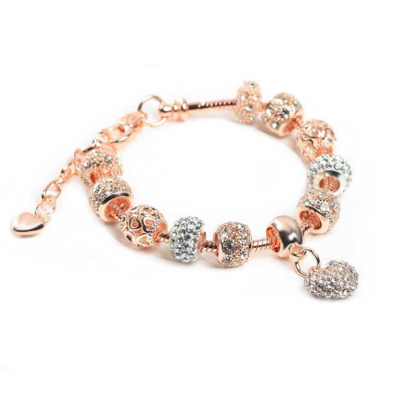 Fashion #bracelet+beads Alloy Diamond-studded Round Bead Multi-element Bracelet,Fashion Bangles