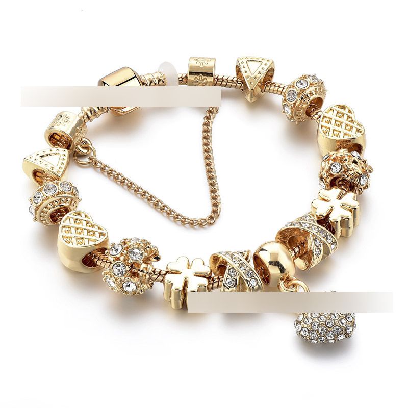 Fashion #gold Bracelet One Alloy Diamond Heart Multi-element Bracelet,Fashion Bangles