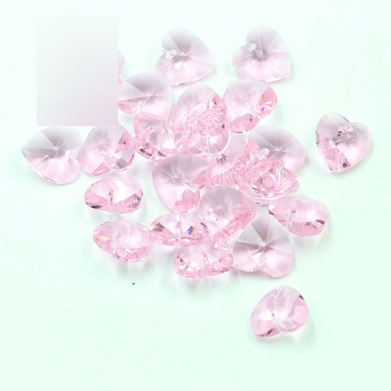 Fashion White Transparent 30 Pieces Love Crystal Diy Accessories,Beads