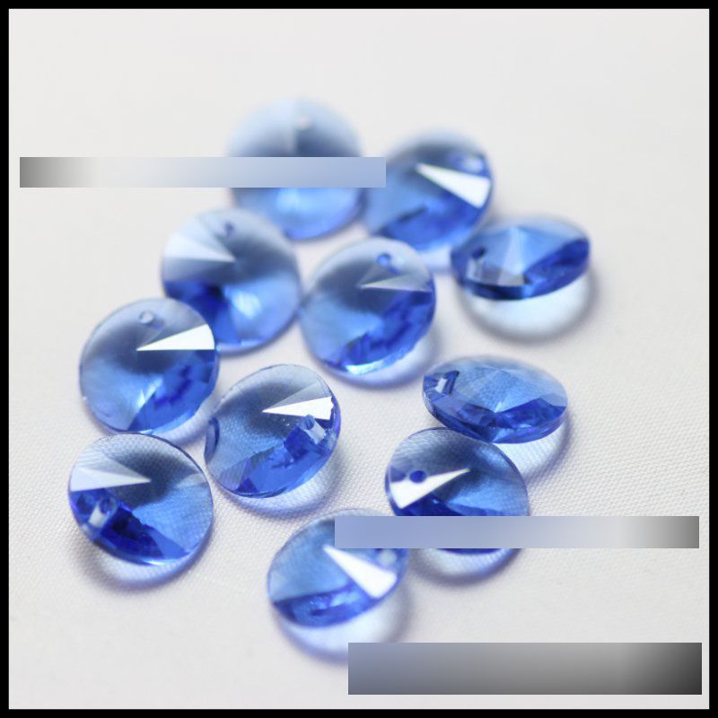 Fashion Dark Blue 50 Pieces Single Hole Satellite Round Crystal Diy Accessories,Beads
