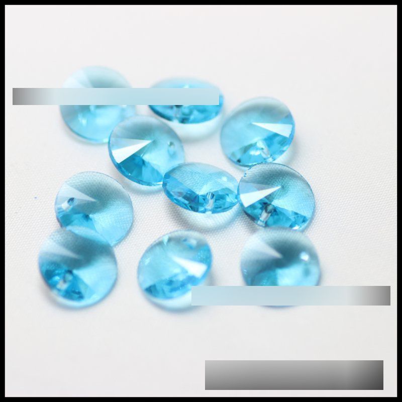 Fashion Dark Blue 50 Pieces Single Hole Satellite Round Crystal Diy Accessories,Beads
