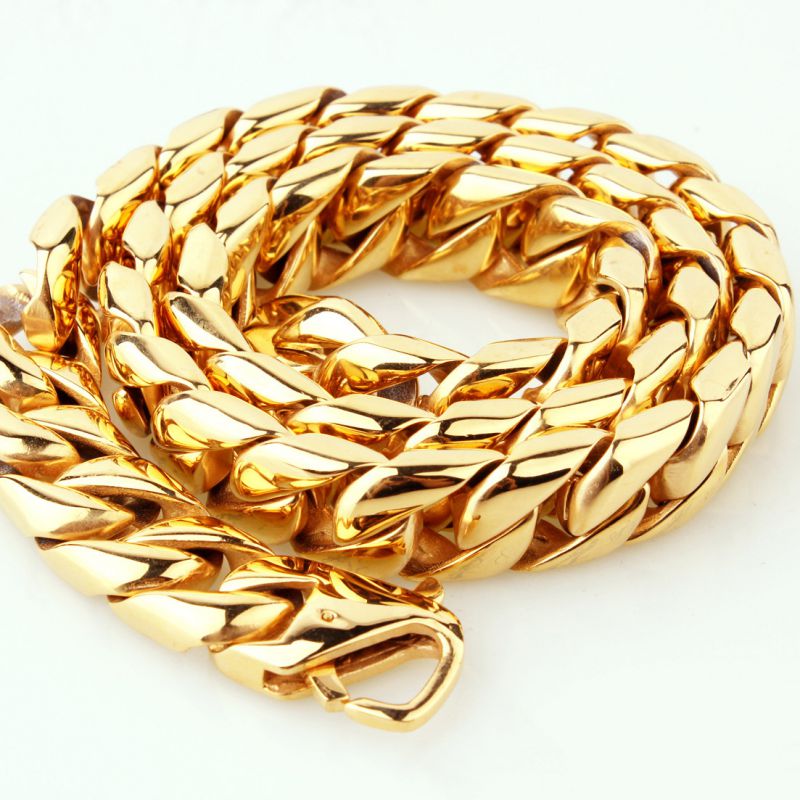 Fashion Gold Stainless Steel Geometric Chain Men