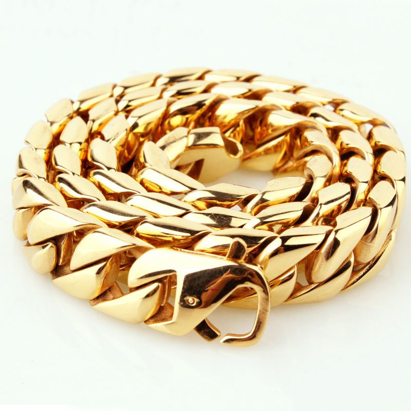 Fashion Gold Stainless Steel Geometric Chain Men