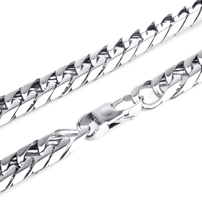 Fashion 13mm Stainless Steel Geometric Chain Men
