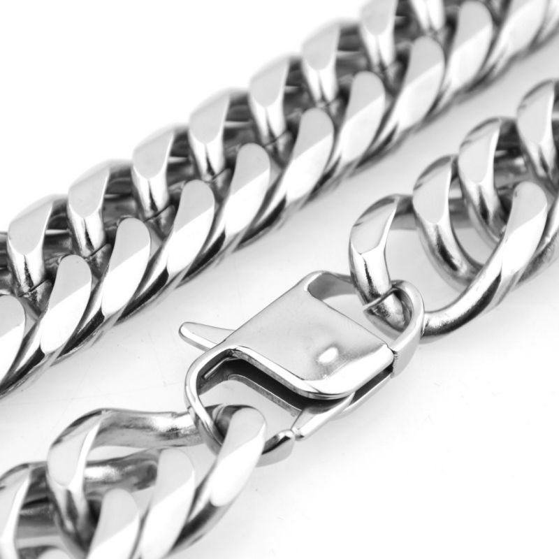 Fashion 21mm Stainless Steel Geometric Chain Men