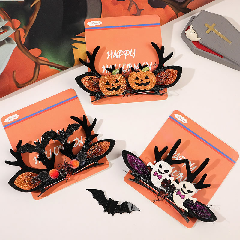 Fashion Halloween Lantern Duck Clip - Bat Resin Bat Wizard Hat Barrette,Hairpins