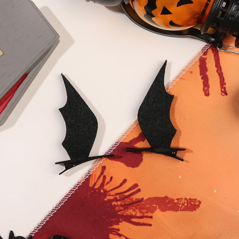 Fashion Halloween Lantern Duck Clip - Bat Resin Bat Wizard Hat Barrette,Hairpins