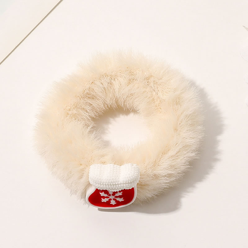 Fashion Christmas Antler Headband - White Fur Ball Coffee Christmas Antler Headband,Head Band