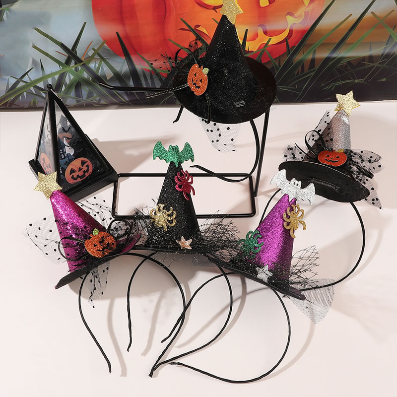 Fashion Halloween:pumpkin Fabric Pumpkin Witch Hat Headband,Head Band