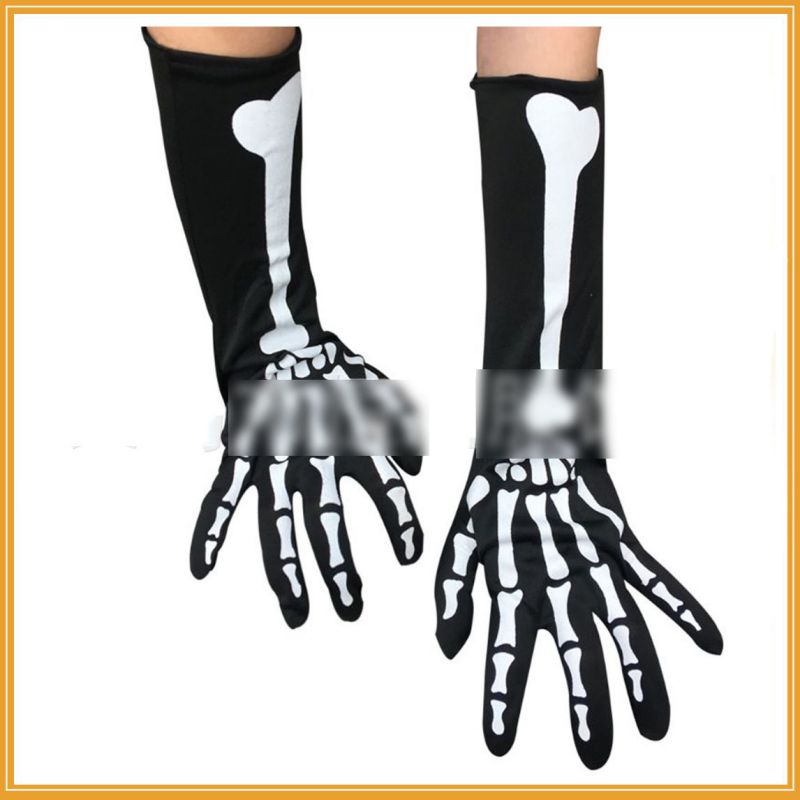 Fashion Medium Fabric Skeleton Gloves,Festival & Party Supplies