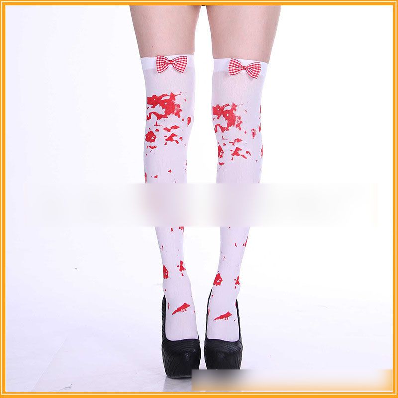 Fashion Blood Socks 3 Textile Print Over The Knee Socks,Festival & Party Supplies