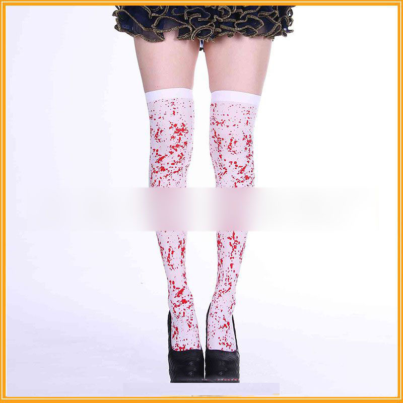 Fashion Blood Socks 1 Textile Print Over The Knee Socks,Festival & Party Supplies