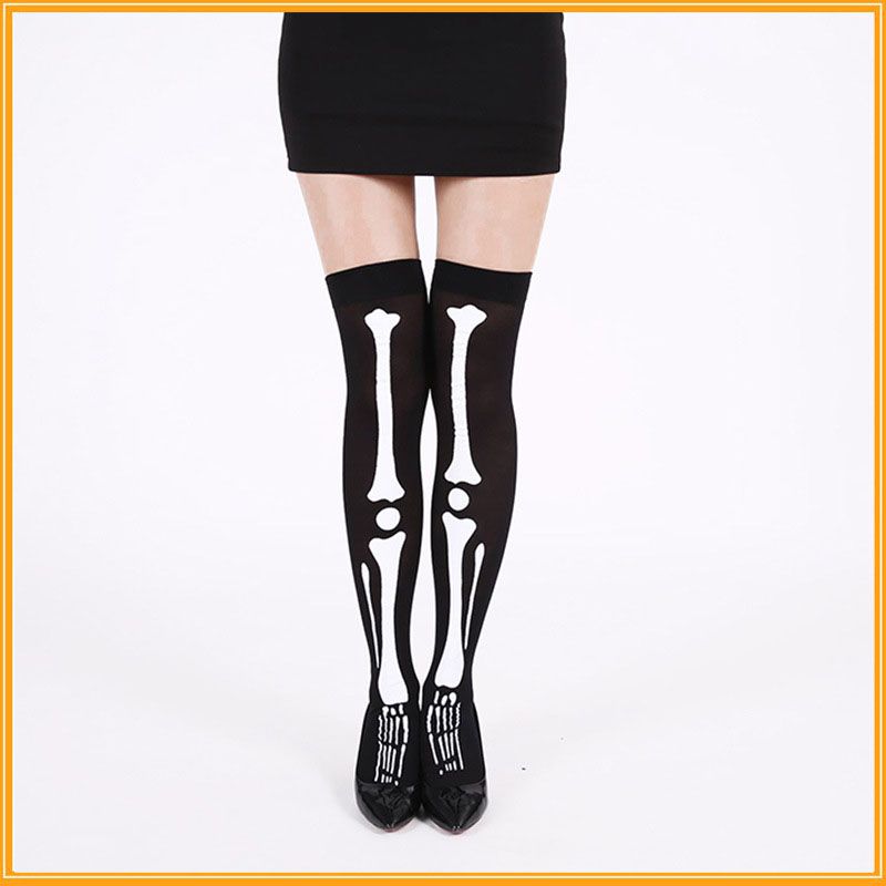 Fashion Zipper Socks Textile Print Over The Knee Socks,Festival & Party Supplies