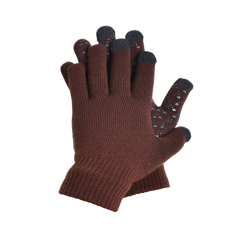 Fashion Black Knitted Non-slip Touchscreen Five-finger Gloves,Full Finger Gloves