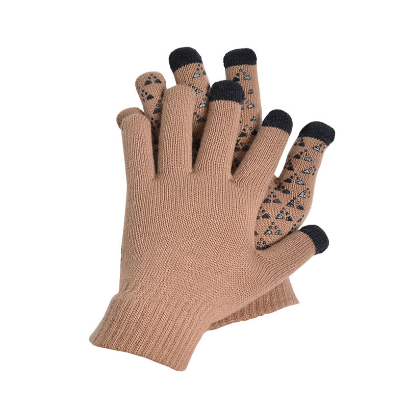 Fashion Navy Blue Knitted Non-slip Touchscreen Five-finger Gloves,Full Finger Gloves