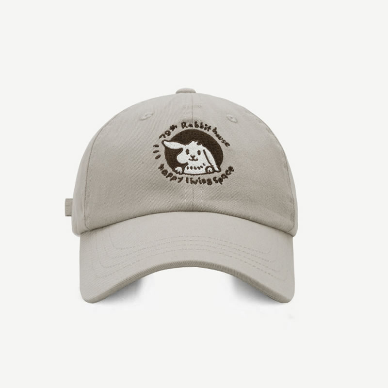 Fashion Camel Rabbit Embroidered Soft Top Baseball Cap,Baseball Caps