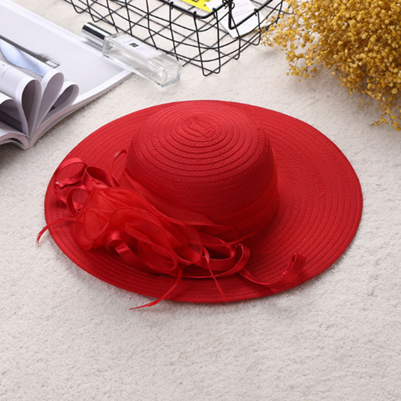 Fashion Sapphire Floral Mesh Sun Hat With Large Brim,Sun Hats