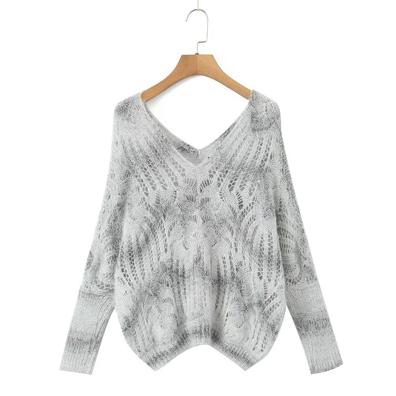 Fashion Camel Mohair Knitted V-neck Sweater,Sweater