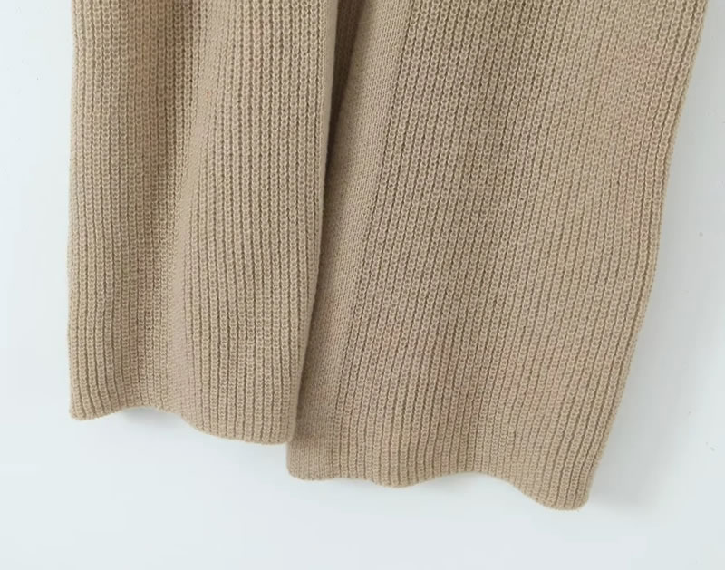 Fashion Khaki Wool Knitted Long Sweater Cardigan,Sweater